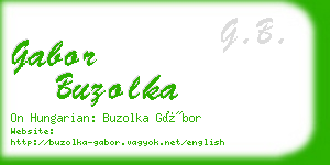 gabor buzolka business card